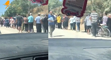 Kavurucu sıcakta Hatay'da uzun su kuyrukları