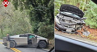 Tesla Cybertruck, Kaliforniya'da kaza yaptı
